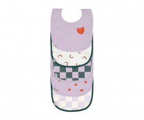 Pack de 5 baberos Happy Lavender