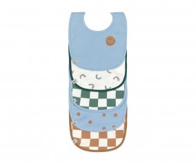 Pack de 5 baberos Happy Smile Blue