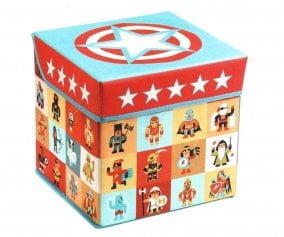 Caja de Almacenamiento Con Asiento Estrellas