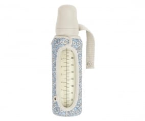 Bouteille en Verre BIBS Ivory 225 ml + Housse Biberon Large