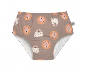 Swim Diaper with Ruffle Wild Cats Choco