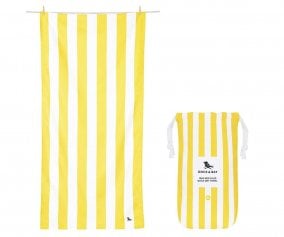 Toalha de praia XL Microfibra Cabana Borocay Amarela Personalizvel