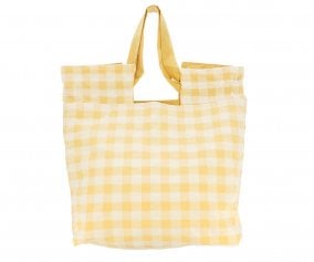 Yellow Gingham Tote Bag