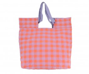 Lilac Gingham Tote Bag