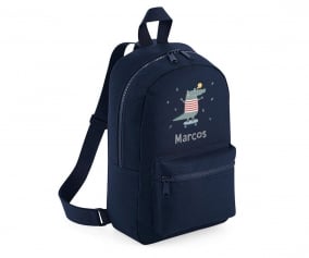 Mochila Mini Fashion Personalizada Croc Marinho