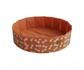 Piscina Pieghevole per Cani Ossa Arancio