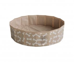 Piscina Pieghevole per Cani Ossa Beige
