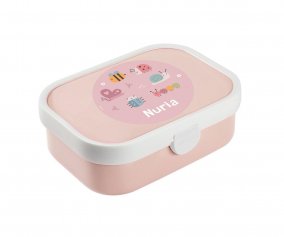 Midi Lunch Box Campus Pink Bugs Personalized