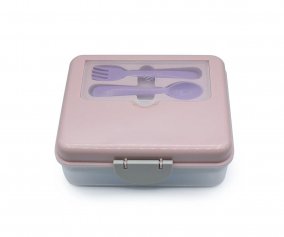 Caja Bento 2 Niveles Pink Purple Grey