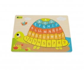 Puzzle Tortue avec Alphabet et Chiffres 