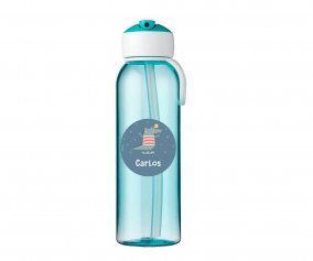 Botella Campus Flip-Up Personalizada Turquesa 500ml Croc