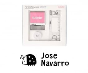 Timbro per tessuti Personalizzato Coccinella + Nastro Capi Scuri