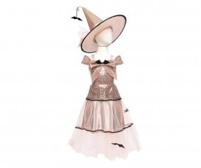Vestido Bruja Glamurosa con Sombrero