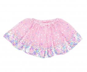 Falda Lentejuelas Party Fun Sequins Skirt Pink Neon 4-6 aos