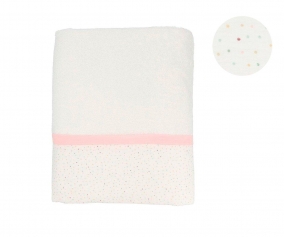 Toalha de banho Rainbow Dots Pink Personalizvel 