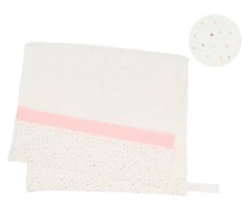 Toalha Praia Rosa Rainbow Dots Personalizvel 