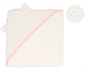 Capa de banho Rosa Rainbow Dots Personalizvel