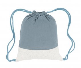Sacca Zaino Personalizzabile Rainbow Dots Blu