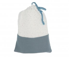 Rainbow Dots Blue Snack Bag Personalised