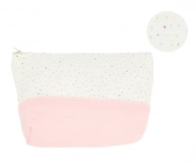 Necessaire  personalizvel Rainbow Dots Pink 