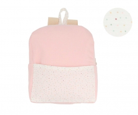 Mochila Rosa Rainbow Dots Personalizvel