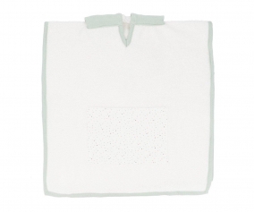 Poncho Rainbow Dots Verde Personalizable