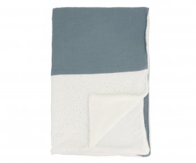 Rainbow Dots Blue Coral Fleece Blanket Personalised