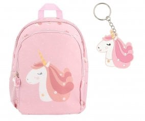 Zainetto Medio Tutete Magical Unicorn + Portachiavi Personalizzabile