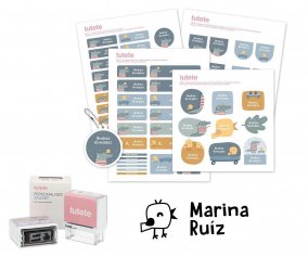 Sello Personalizado Pollito + Combinado Termo y Pegatinas Croc