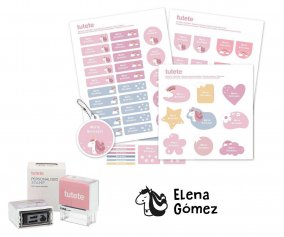 Sello Personalizado + Combinado Termo y Pegatinas Magical Unicorn