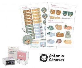 Sello Personalizado + Combinado Termo y Pegatinas Savannah