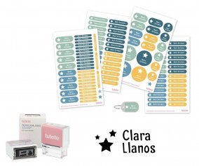 Sello Personalizado Estrellas + Combinado Termo y Pegatinas Natural Estrella