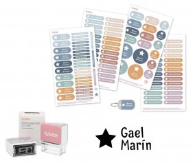 Sello Personalizado Gran Estrella + Combinado Termo y Pegatinas Atardacer Estrella