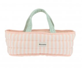 Capazo Muecas Stripes Pink