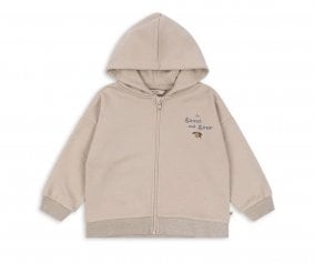 Hooded Sweatshirt with Zipper Lou French Oak