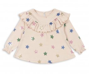 Cotton T-shirt Malli Glitter Gots Star