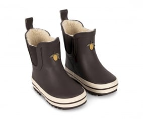 Lemon Chocolate Brown Rain Boots