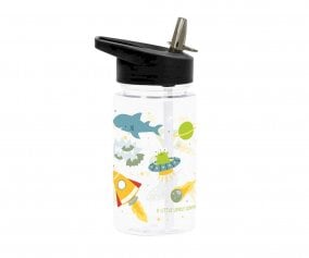 Botella Plstico con Pajita Galaxy 450ml
