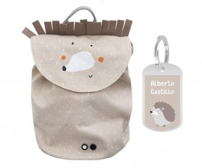 Mini Sac  Dos Mrs. Hedgehog avec Porte-cls Personnalis