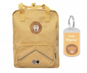 GRAND Sac  Dos Primaire Mr. Lion avec Porte-cls Personnalis