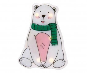 Pegatina Luminosa para Ventana Navidad Oso Polar