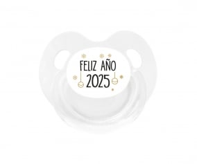 Chupete Retro Blanco Feliz Ao 2025