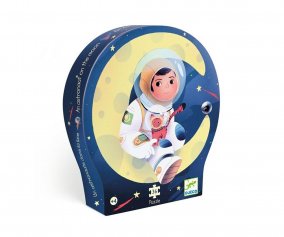 Puzzle Silueta Astronauta en La Luna