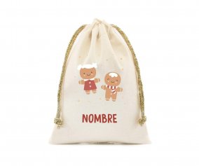Saco Pequeno NOME Personalizado Gingerbread Cookies