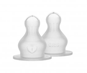 2 Ttines en Silicone pour Biberon BIBS Dbit Lent