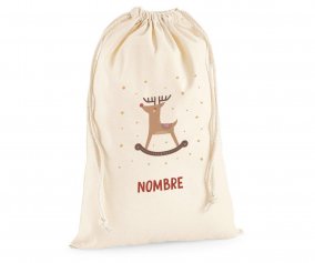 Bolsa Grande NOME Personalizada Rudolph
