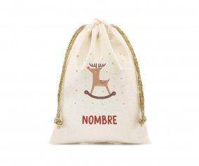 Bolsa Pequena NOME Personalizada Rudolph