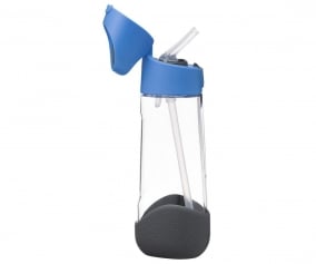 Tritan Bottle with Straw 600 ml Blue Slate