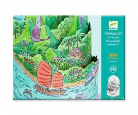 Colorear Diorama En La cima De La Isla
