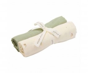 2 Muselinas Pequeas Forest Friends Sage